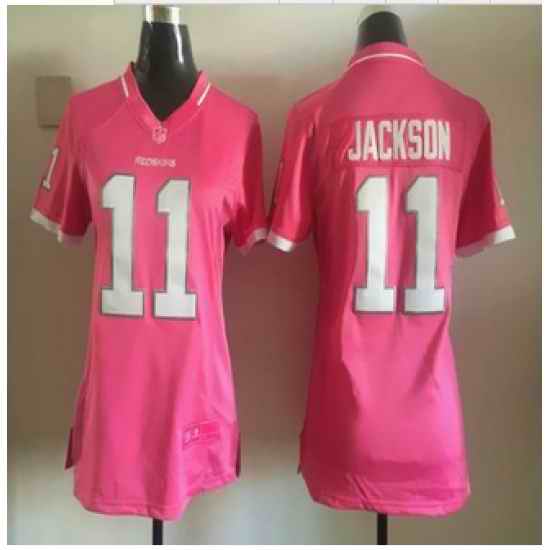 Women New Redskins #11 DeSean Jackson Pink NFL Elite Bubble Gum Jersey